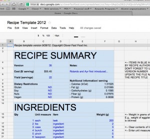 recipe database template