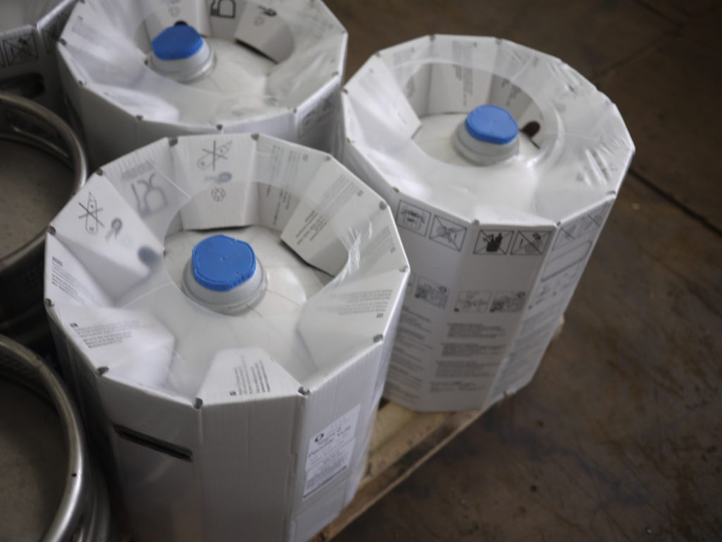 Recycled kegs Clover Food Lab